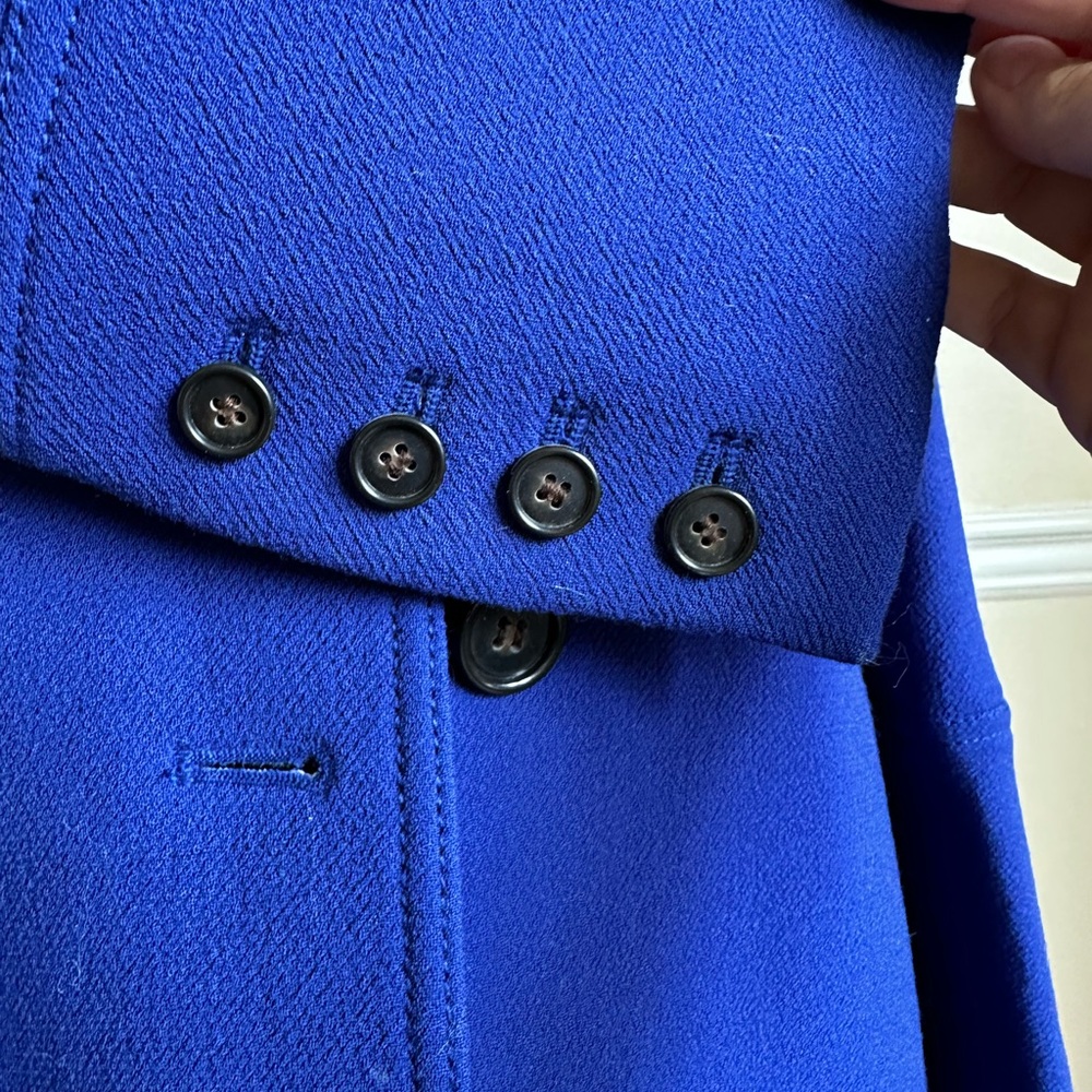 J. Crew Royal Blue Trench Coat - Picture 4 of 7